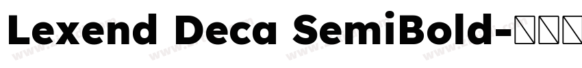 Lexend Deca SemiBold字体转换